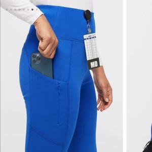 Jaanuu yoga scrub pants - XL, royal blue